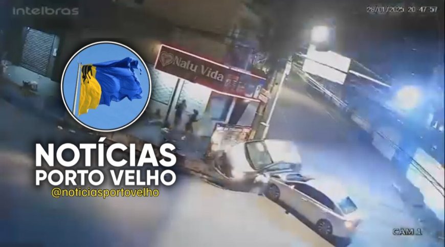 ASSISTA O VÍDEO - MOTORISTA FURA SINAL VERMELHO E TEM GRAVE ACIDENTE NO CENTRO DE PORTO VELHO