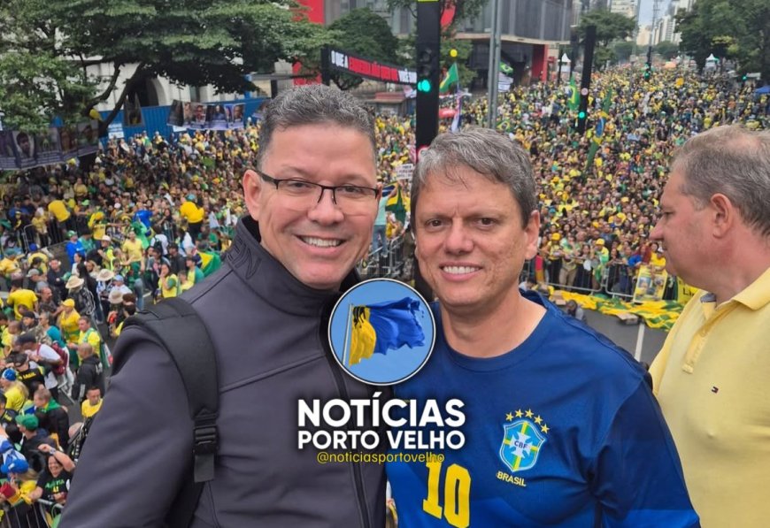 Governador Marcos Rocha concede maior honraria de Rondônia a Tarcísio de Freitas, de São Paulo
