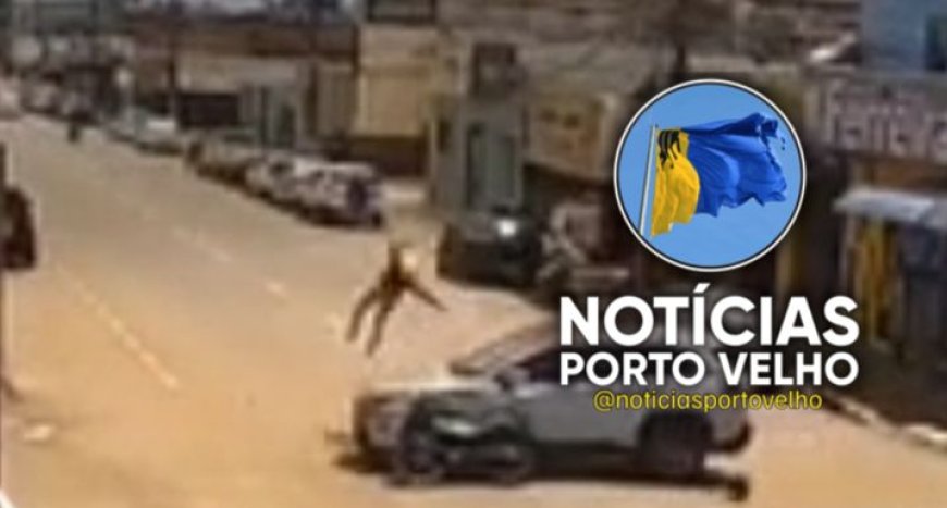 GRAVE - Motociclista voa sobre veículo em acidente impressionante na Av. Amazonas; veja o vídeo