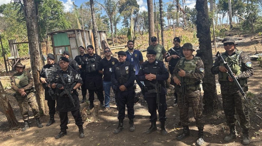 Operação integrada combate desmatamento ilegal e prende foragido em área invadida de Porto Velho