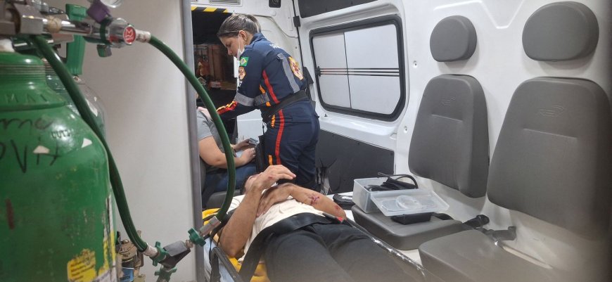 COLISÃO: Casal sofre acidente de trânsito no bairro Nova Porto Velho