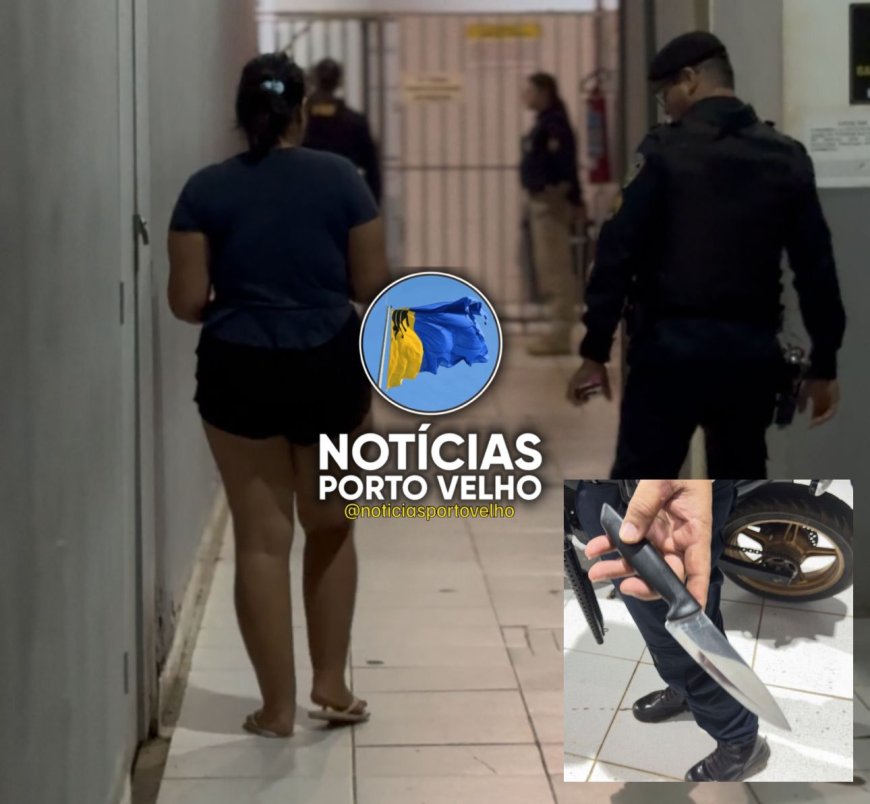 Mulher é presa depois de tentar matar o marido a facada após discussão