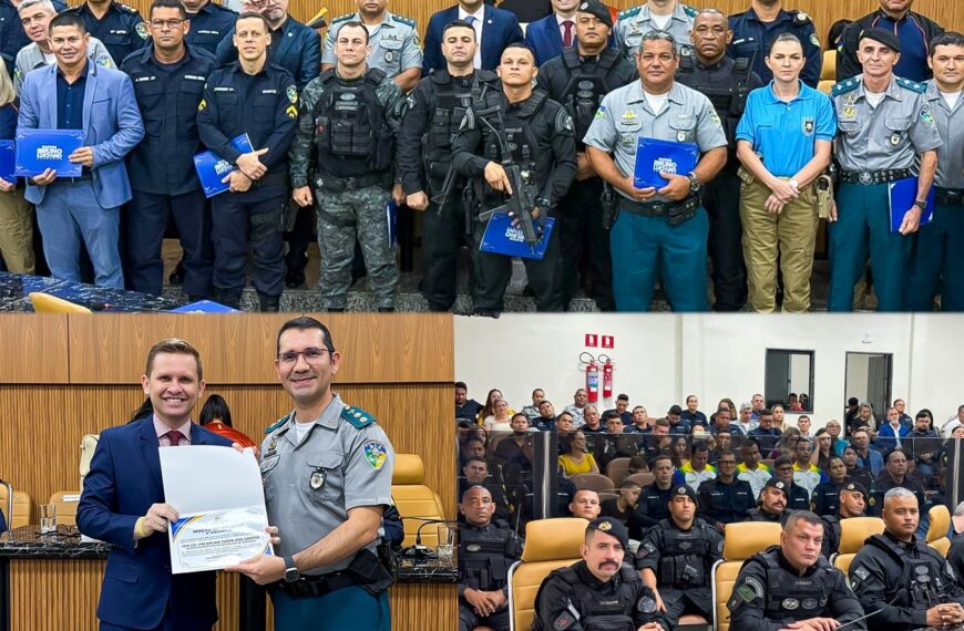 Câmara de Porto Velho homenageia policiais e bombeiros por iniciativa do vereador Pastor Bruno Luciano