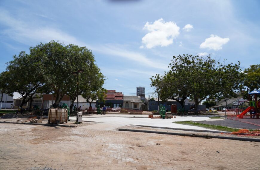 Praça Aluízio Ferreira ganha melhorias e novo espaço dedicado às crianças