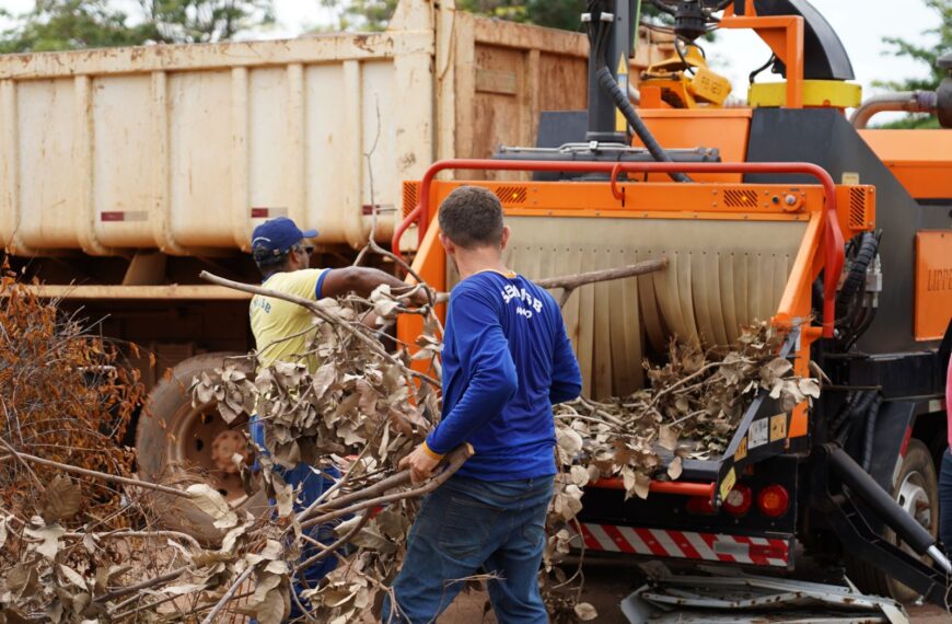 Equipamento transforma restos de poda em recurso sustentável em Porto Velho