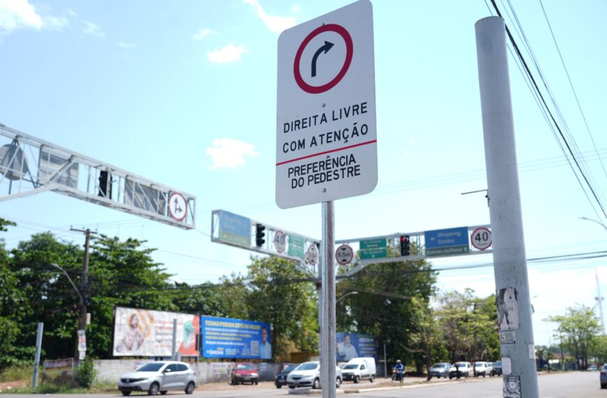 Porto Velho implementa direita livre em pontos estratégicos para aumentar a fluidez do trânsito