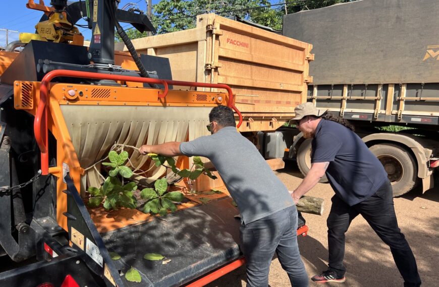 Ação integrada reaproveita 100% da poda de árvores e gera economia ao município