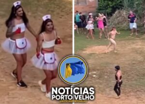 Vídeo de jogo de futebol com homens vestidos&hellip;