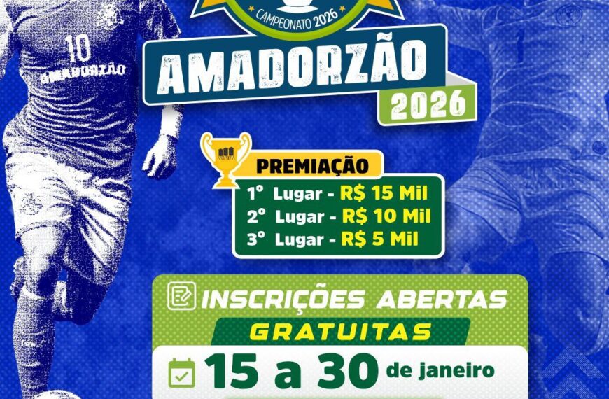 Amadorzão 2026 abre inscrições gratuitas&hellip;