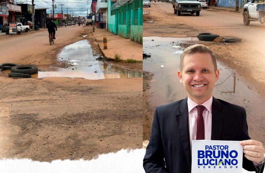 Vereador pastor Bruno Luciano solicita melhorias na Avenida União após reivindicação de moradores da zona Leste