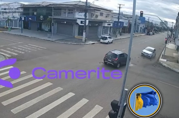 Colisão seguida de capotamento mobiliza socorro no Centro de Porto Velho; motorista é detido