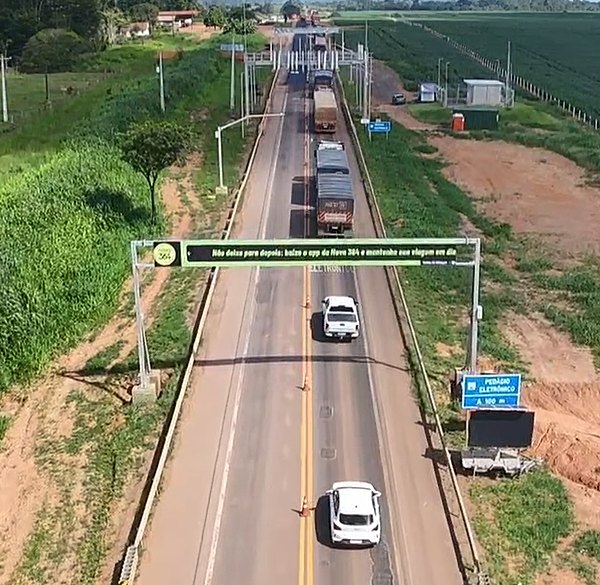 Cobrança do pedágio eletrônico na BR-364 já está em vigor a partir desta quinta-feira (12)
