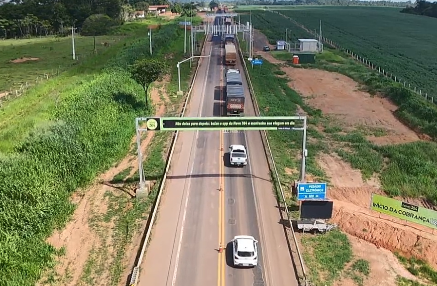 Cobrança do pedágio eletrônico na BR-364 já está em vigor a partir desta quinta-feira (12)