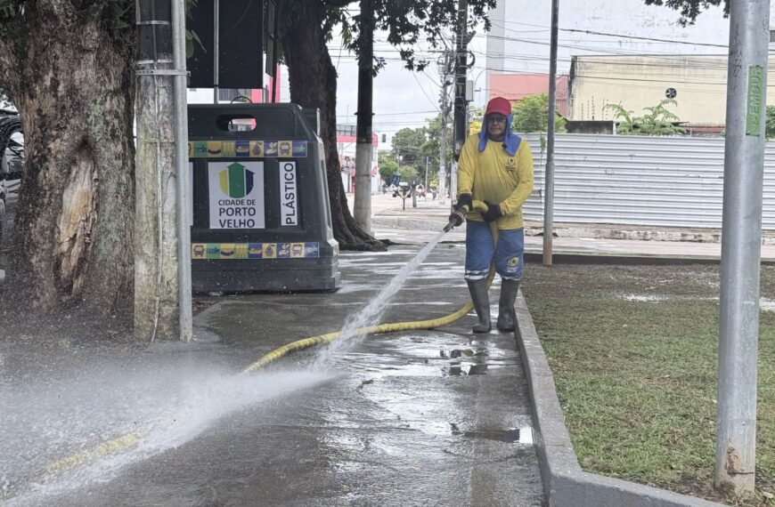 “Carnalimpeza” elimina sujeira nas ruas de Porto Velho