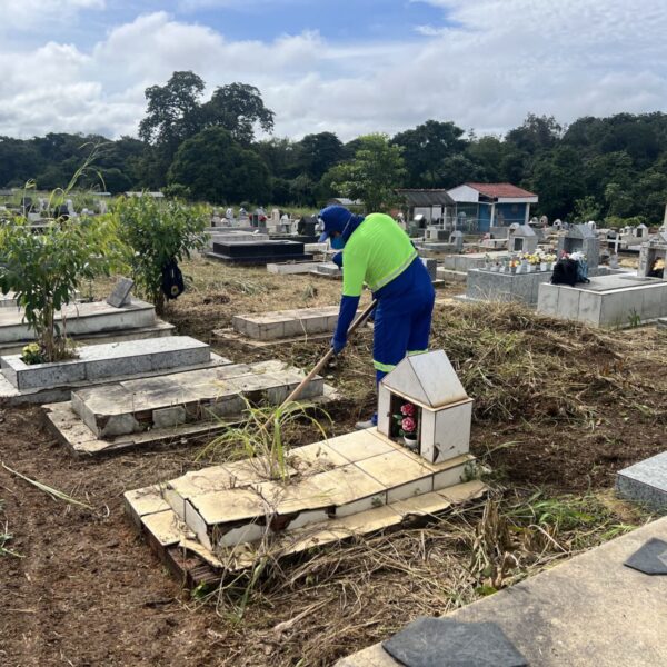 Mutirão garante manutenção planejada nos cemitérios