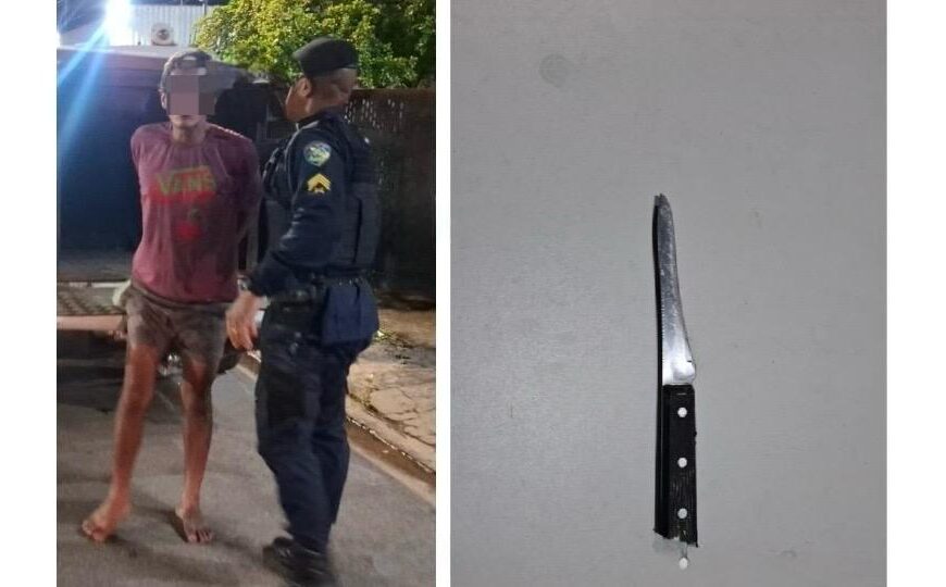 Homem é preso em Porto Velho após atacar vizinhos com faca e proferir ofensas racistas e homofóbicas