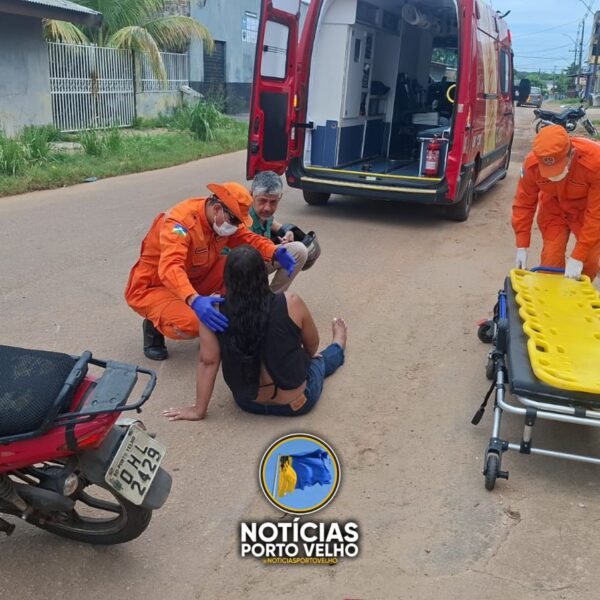 FREIO DE MOTOCICLETA QUEBRA E MÃE E FILHA FICAM FERIDAS NA ZONA SUL DE PORTO VELHO