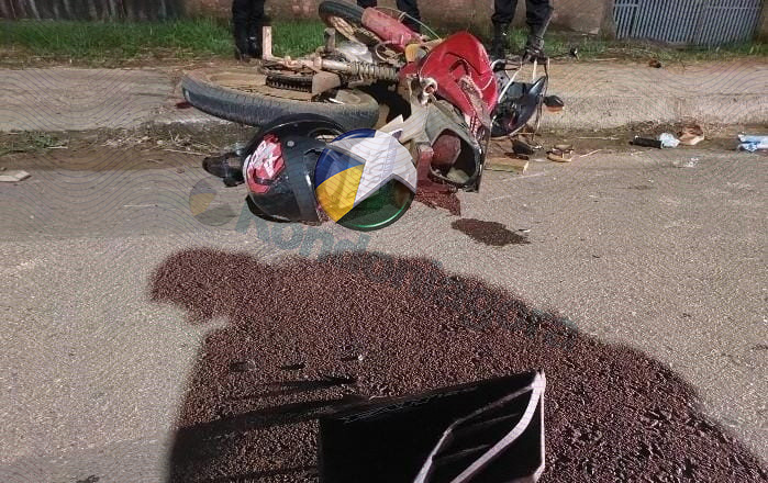 Motociclista não habilitado causa acidente e deixa três feridos graves em Porto Velho