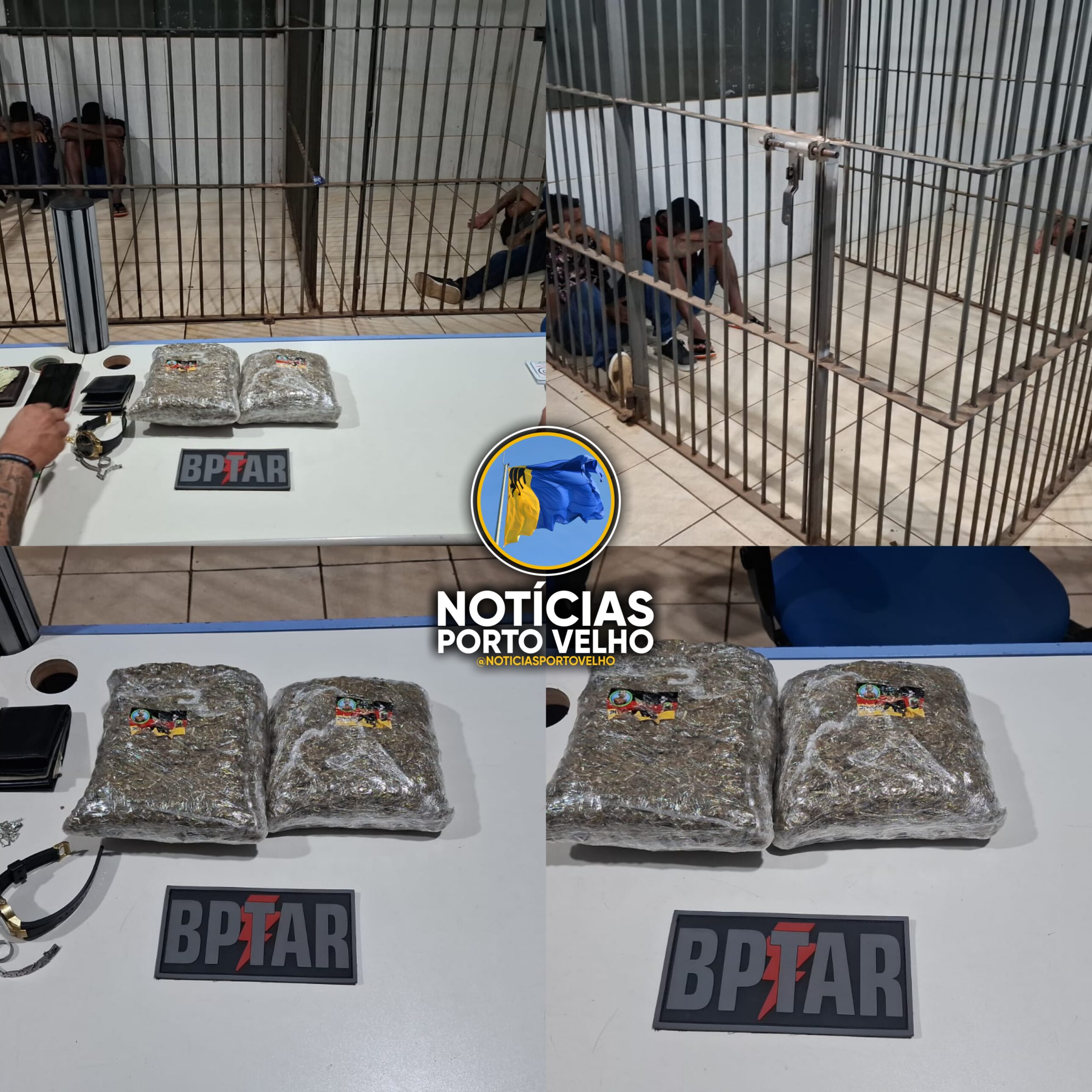 BPTAR apreende cerca de 2 kg de maconha durante operação conjunta em Porto Velho