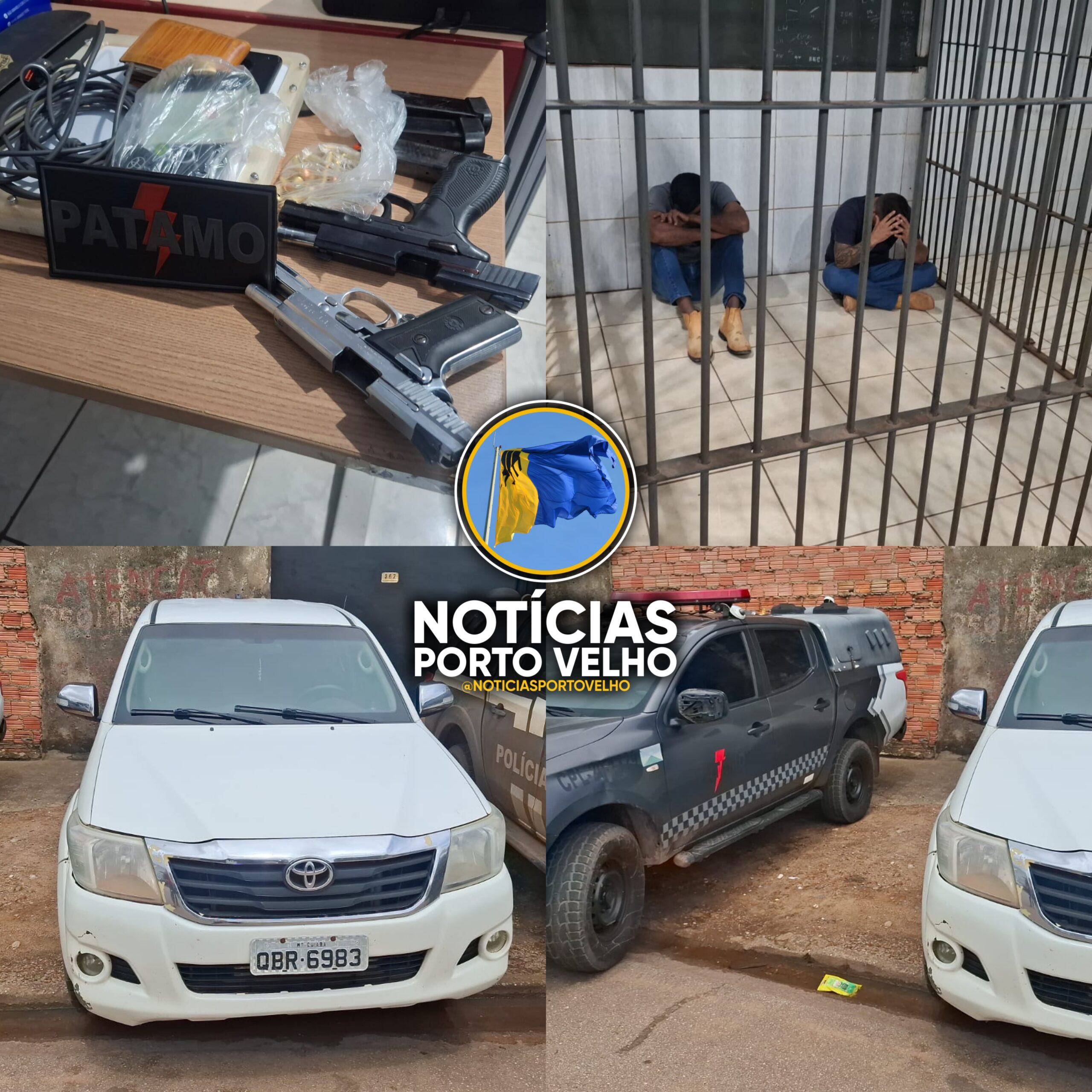 PM prende dupla armada durante abordagem na zona Leste de Porto Velho