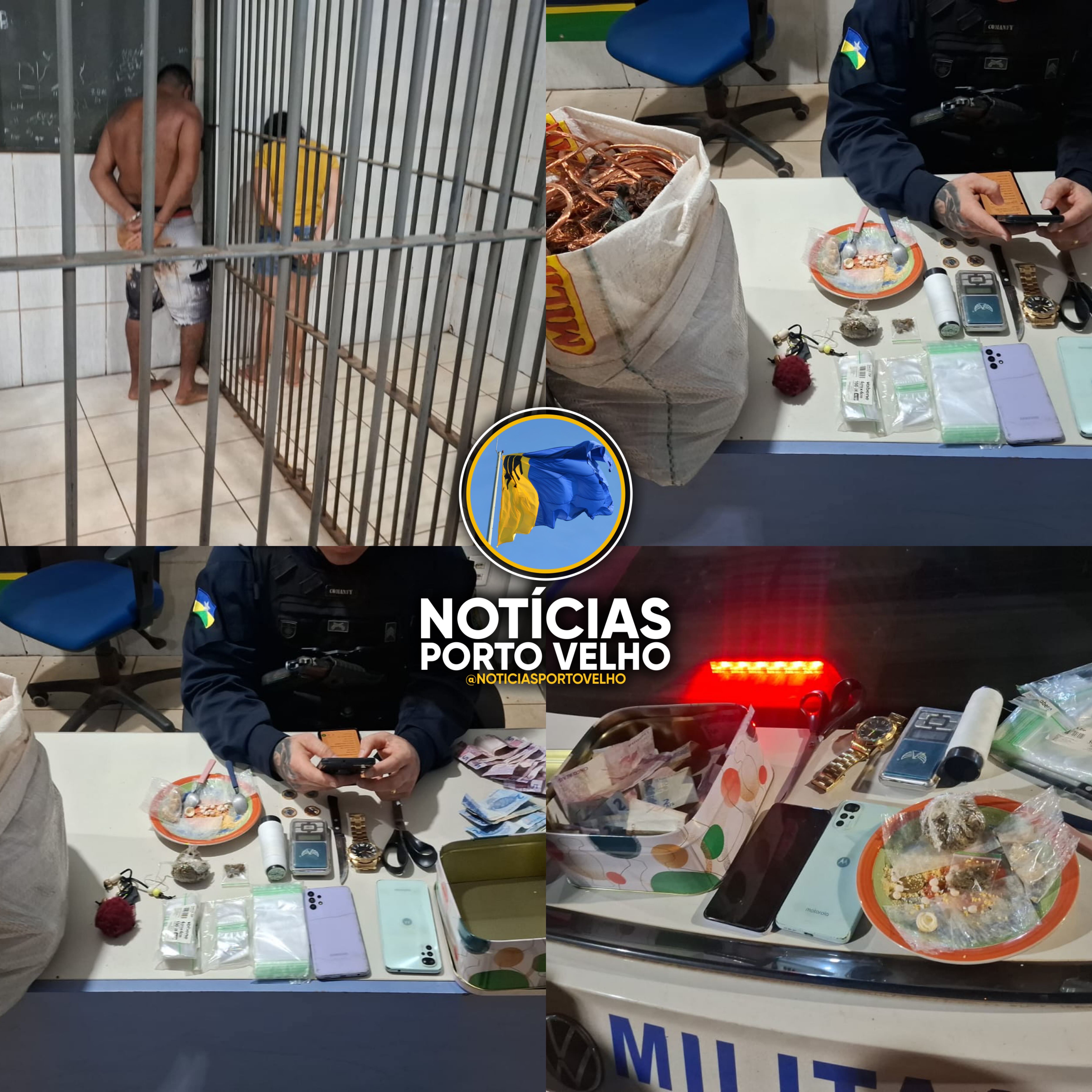 Polícia Militar fecha boca de fumo e prende casal na zona Leste de Porto Velho