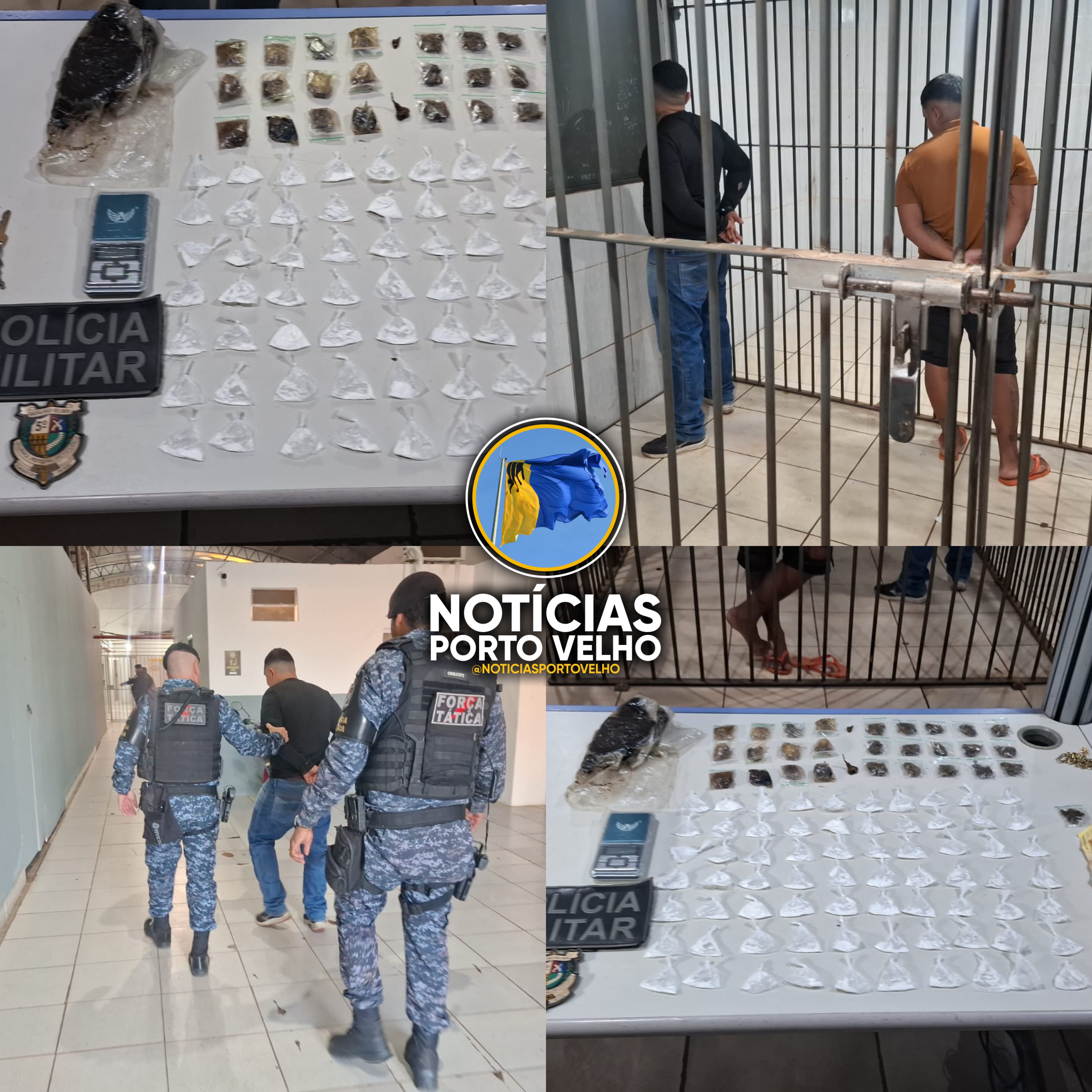 DUPLA É PRESA COM GRANDE QUANTIDADE DE DROGAS NO ORGULHO DO MADEIRA