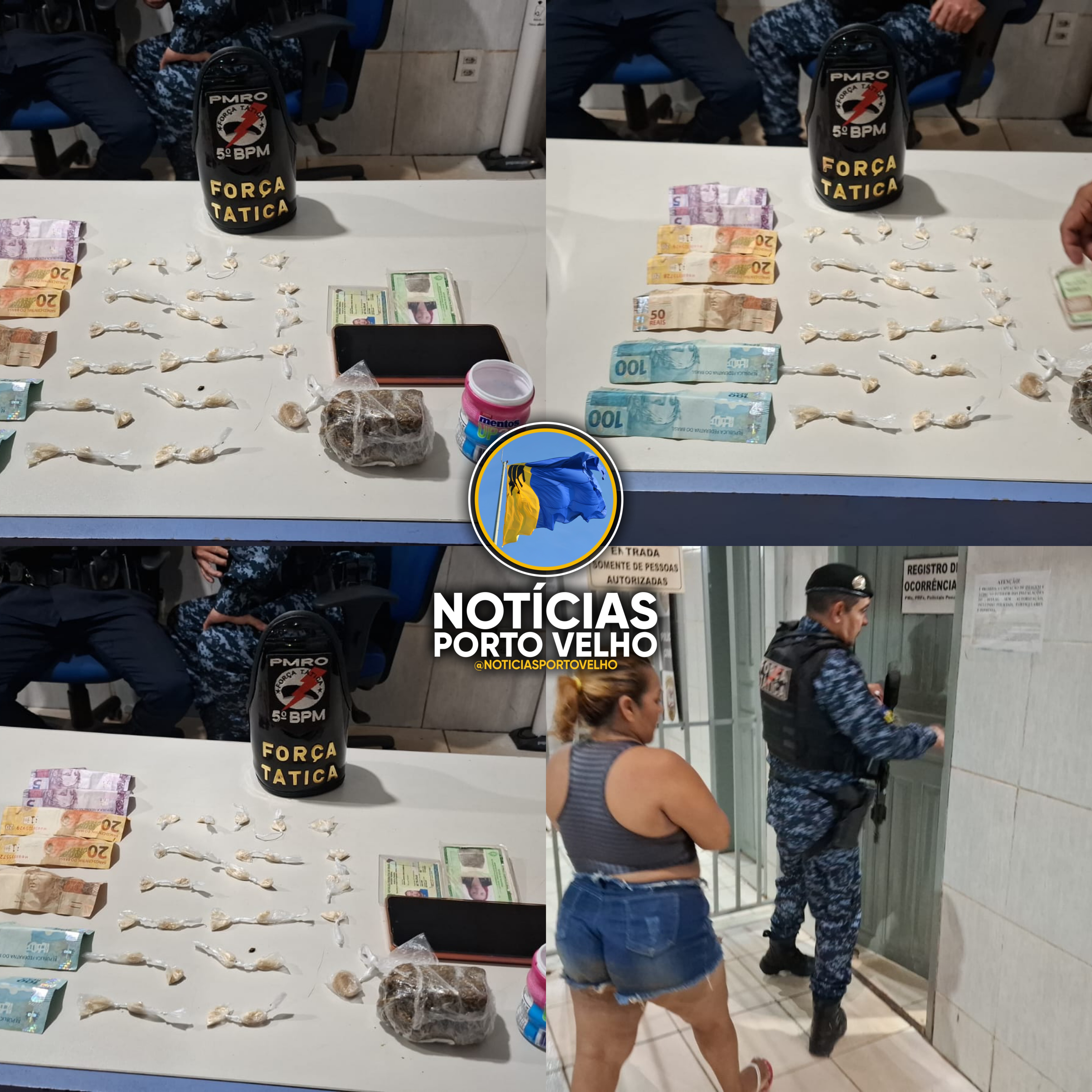 MULHER DE 41 ANOS É PRESA POR TRÁFICO DE DROGAS NO BAIRRO FLAMBOYANT APÓS DENÚNCIA DE FORAGIDO ARMADO