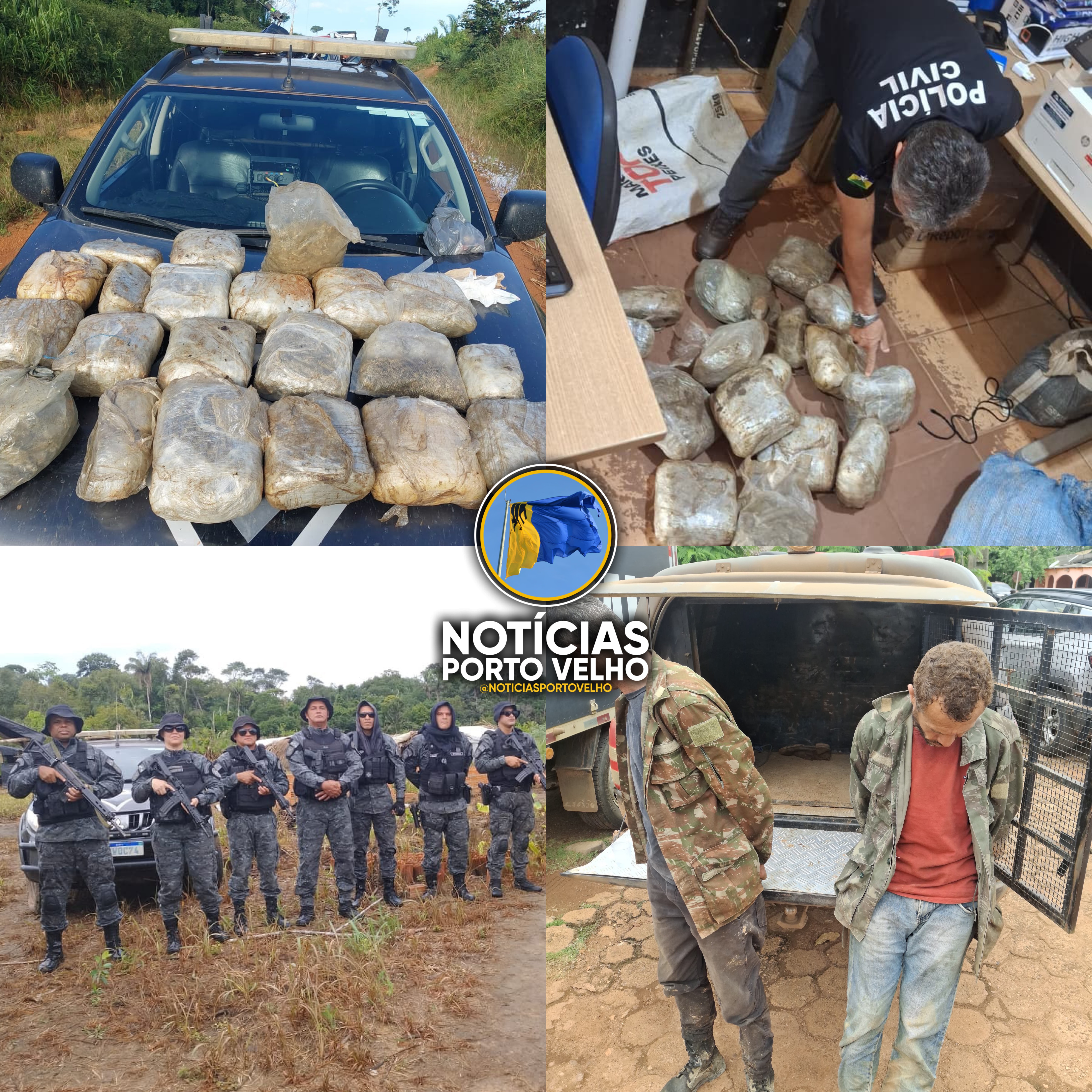 BPCHOQUE intercepta transporte de entorpecentes durante operação na zona rural de Nova Mamoré