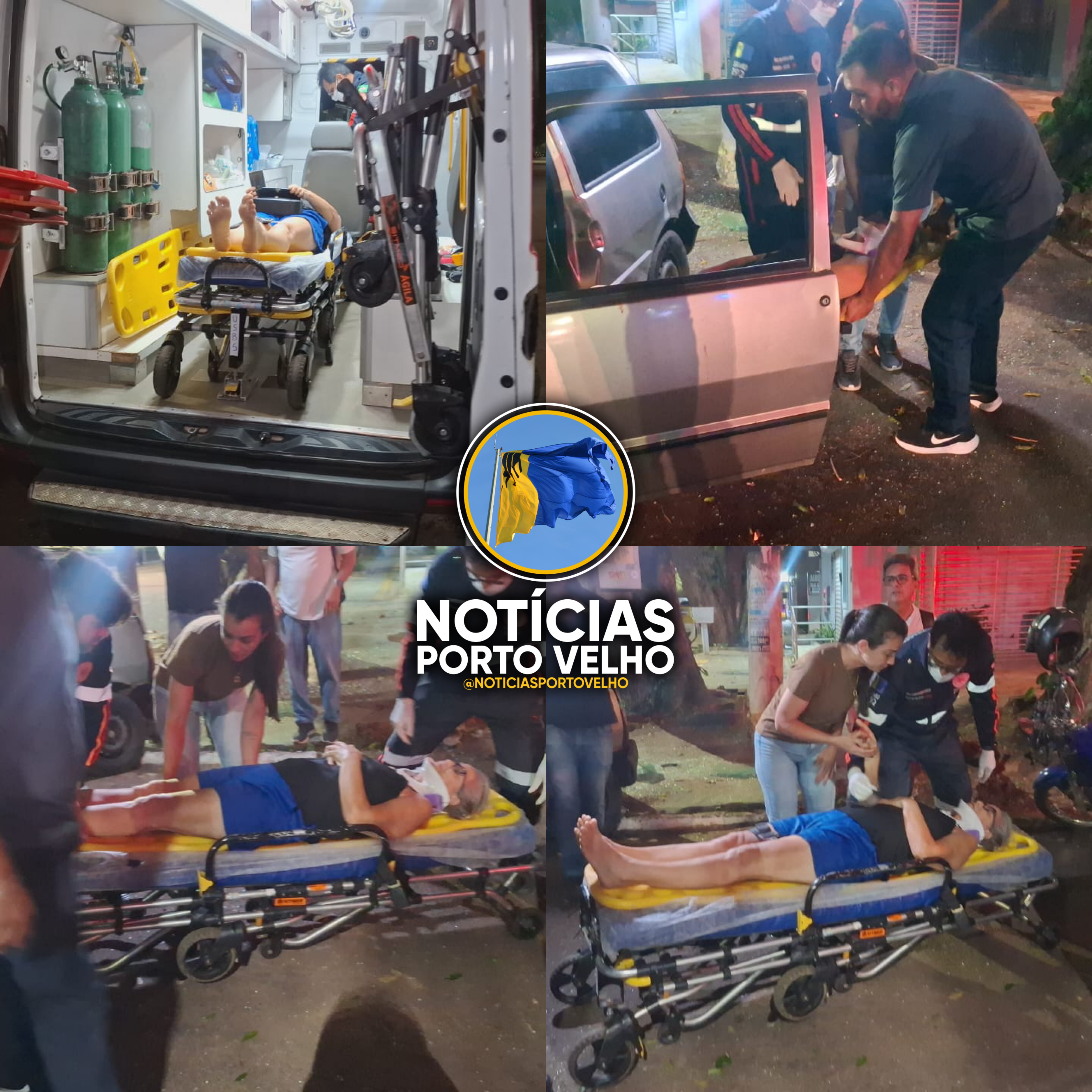 COLISÃO ENTRE CAMINHONETE OFICIAL E FIAT UNO DEIXA MULHER FERIDA NO CENTRO DE PORTO VELHO