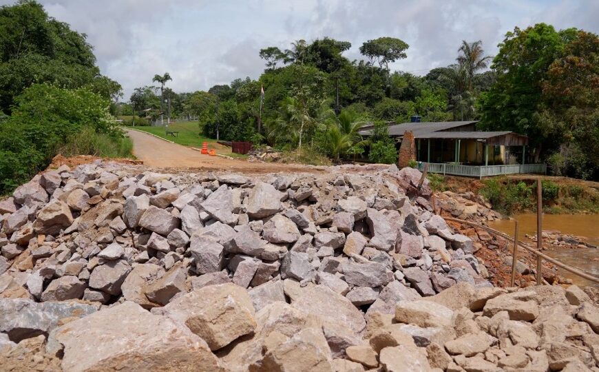 Ponte metálica no Bate Estaca entra na reta final e deve ser entregue até o fim do mês
