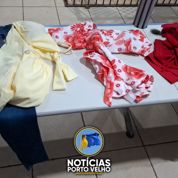 Equipe do sargento Rocha recupera roupas furtadas de loja na Avenida Calama