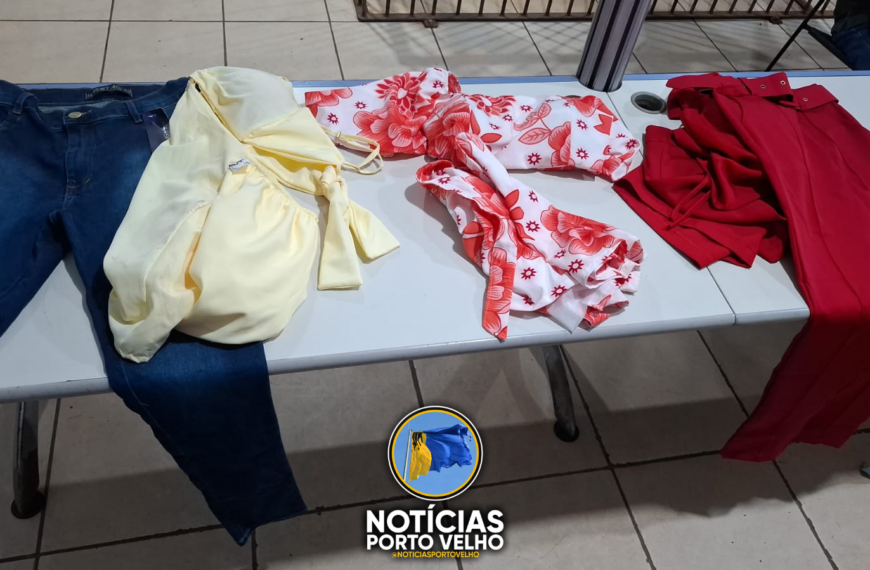 Equipe do sargento Rocha recupera roupas furtadas de loja na Avenida Calama
