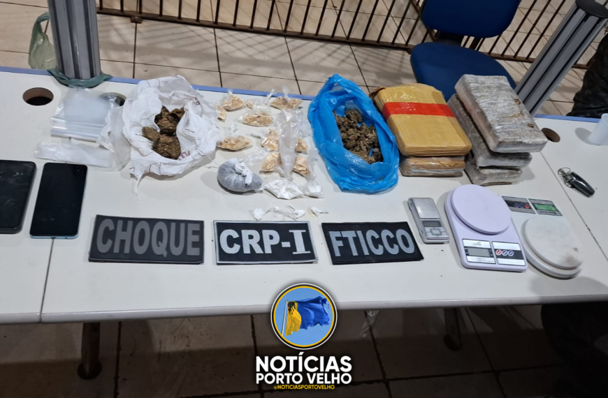 Operação da PM desmantela ponto de drogas e captura foragido com dois mandados de prisão em Porto Velho
