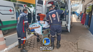 HOMEM BALEADO É TRANSFERIDO SOB FORTE ESQUEMA DE&hellip;