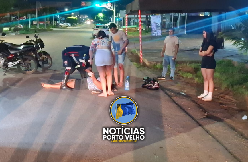 Acidente entre moto de aluguel e veículo elétrico deixa três feridos em Porto Velho
