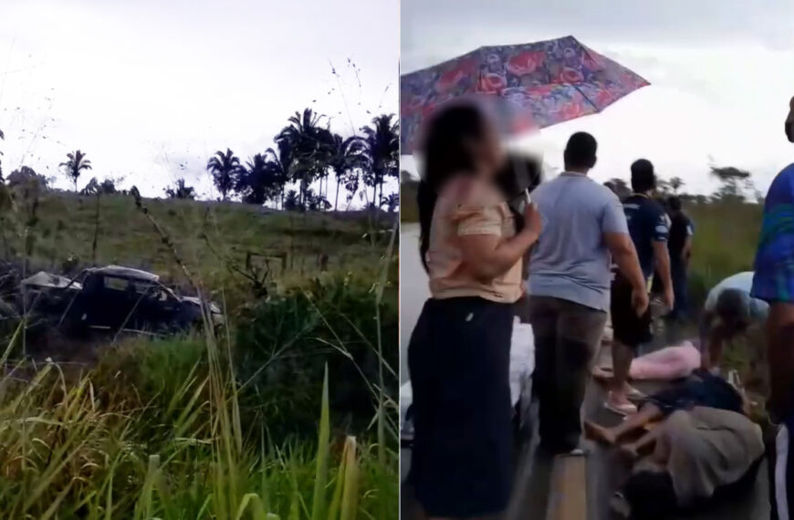 Tragédia na BR-364: capotamento deixa criança e jovem mortos nas proximidades de Extrema