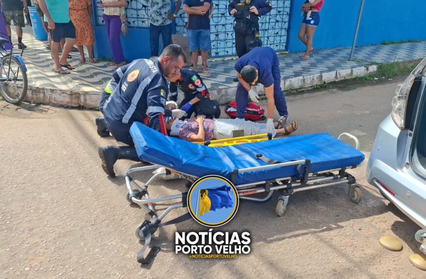 IDOSA FICA FERIDA APÓS ATROPELAMENTO NA ZONA SUL DE PORTO VELHO