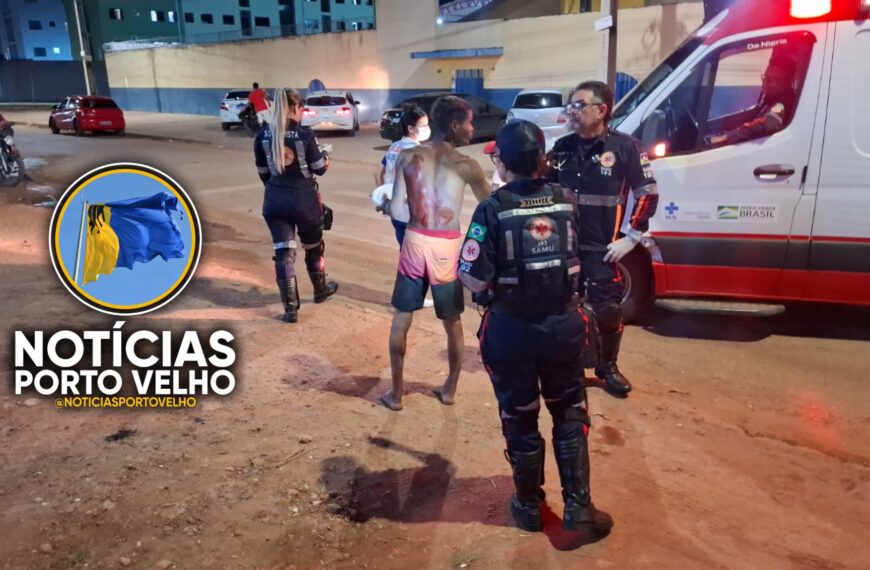 Homem esfaqueado se recusa a receber atendimento médico e Polícia é acionada