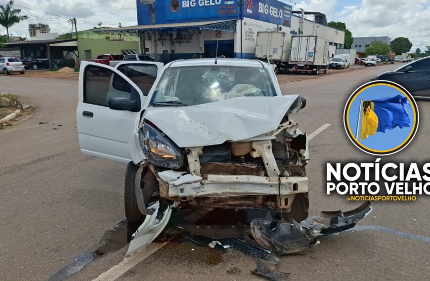 MOTORISTA DE UNO AVANÇA PREFERENCIAL E CAUSA GRAVE ACIDENTE COM TÁXI DE NOVA MAMORÉ NO BAIRRO NOVA PORTO VELHO