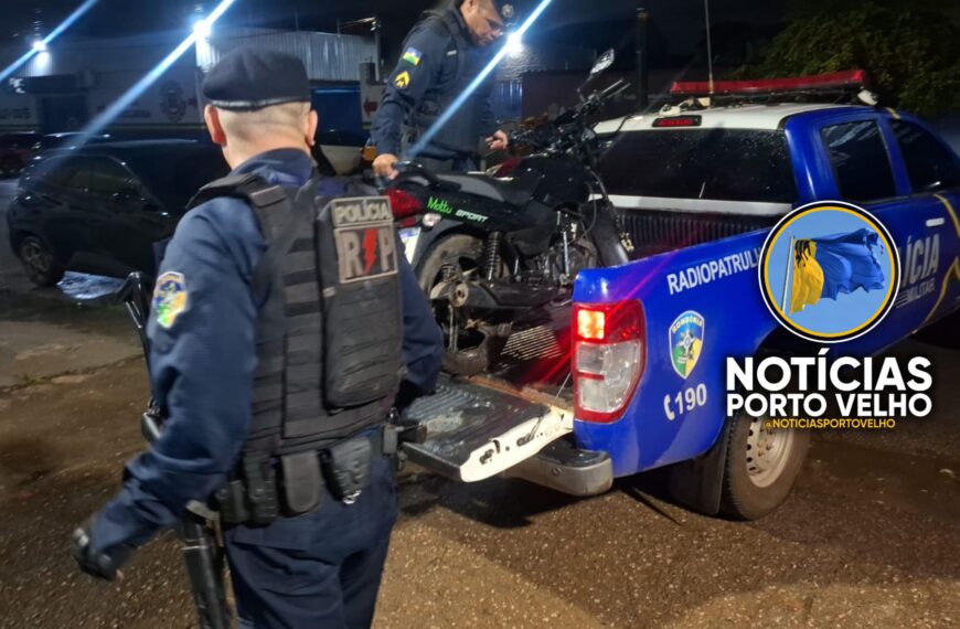 FLAGRANTE NA CALAMA: DESPACHANTE DE 34 ANOS É PRESO COM MOTO ROUBADA