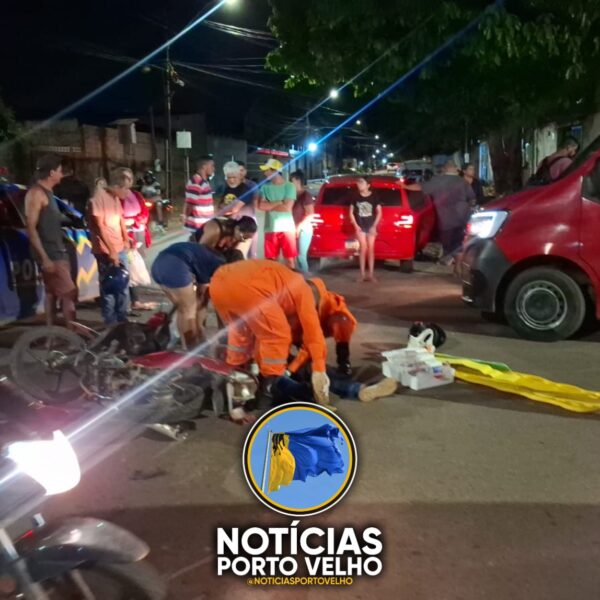 GRAVE ACIDENTE DE TRÂNSITO DEIXA MOTOCICLISTA EM ESTADO GRAVE NA ZONA LESTE DE PORTO VELHO