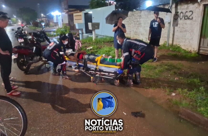GRAVE ACIDENTE ENTRE MOTO E CARRO TERMINA COM FAMÍLIA ATROPELADA NA ZONA SUL