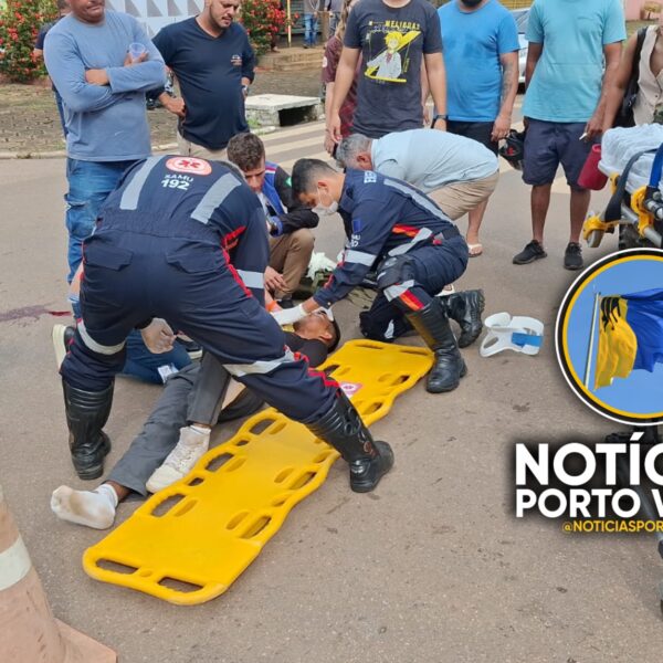 GRAVE ACIDENTE ENTRE MOTO E CARRO DEIXA MILITAR EM ESTADO GRAVÍSSIMO EM PORTO VELHO