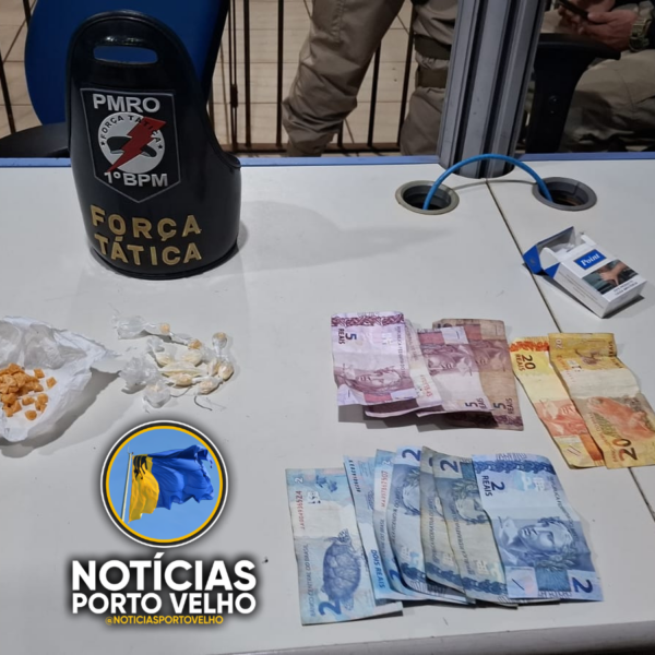 FORÇA TÁTICA DO 1º BPM PRENDE SUSPEITO DE 28 ANOS E APREENDE ADOLESCENTE DE 14 ANOS POR TRÁFICO NO CAI&hellip;