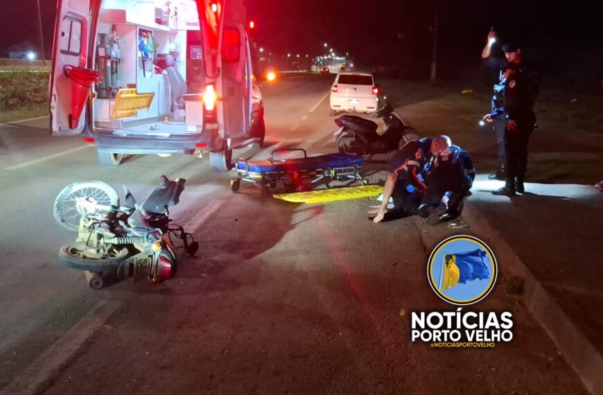 MULHER FICA GRAVEMENTE FERIDA APÓS DESVIAR DE BURACO E SOFRER QUEDA DE MOTO NA RUA DA BEIRA