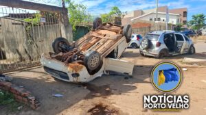 VÍDEO: Carro capota após colisão em cruzamento residencial&hellip;