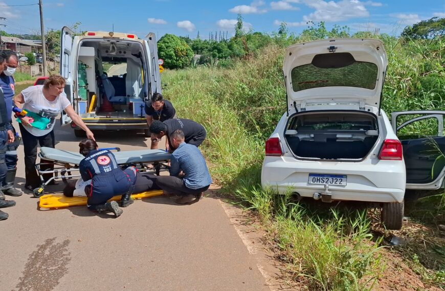 Grávida de 34 anos sofre mal súbito, perde controle de carro e cai em vala na Avenida Rio de Janeiro,&hellip;