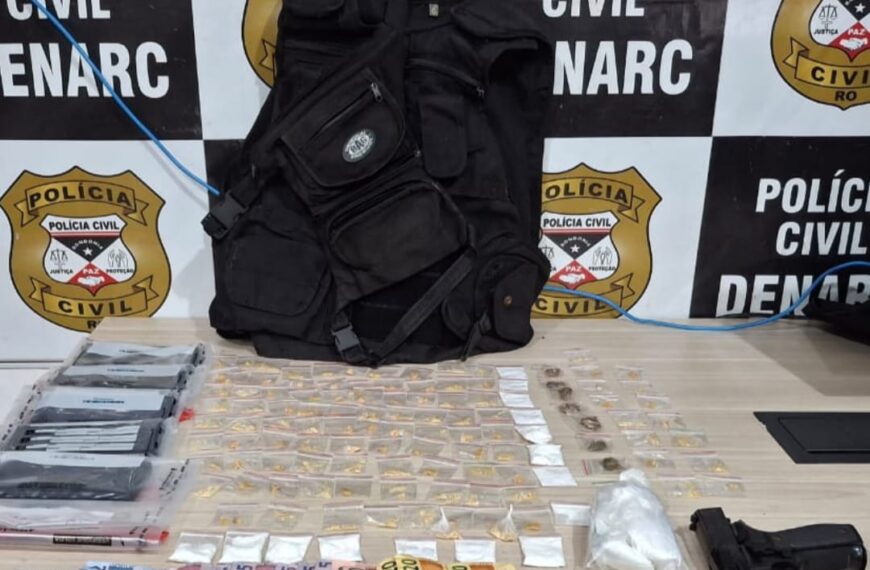 Operação Integrada Desmantela Ponto de Tráfico e Apreende Quase 100 Porções de Drogas em Porto Velho