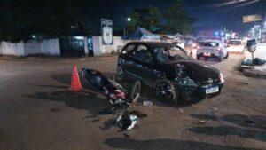 GRAVE ACIDENTE ENTRE CARRO E MOTOCICLETA DEIXA MOTOCICLISTA&hellip;