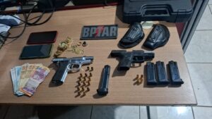 Suspeitos tentam fugir, trocam tiros com a PM&hellip;